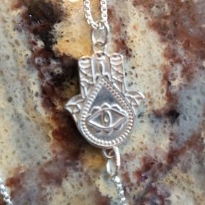 Alex and Ani Adjustable Hamsa Necklace